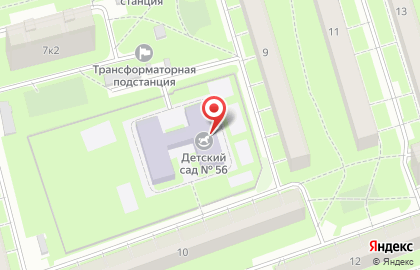 Детский сад №56 комбинированного вида в Санкт-Петербурге на карте