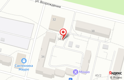 Продовольственный магазин на улице Возрождения на карте