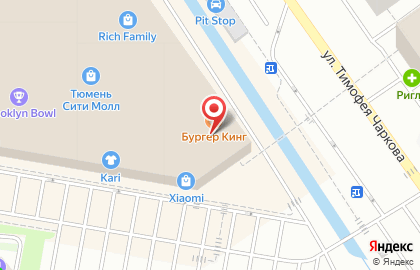 Ресторан быстрого питания Tesla Burger на улице Тимофея Чаркова на карте