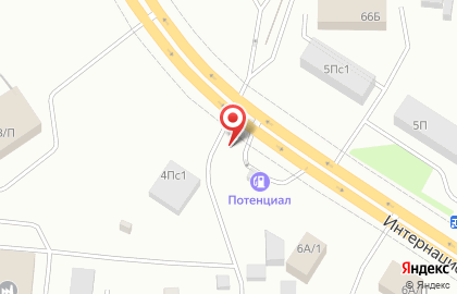 Потенциал на Интернациональной улице на карте