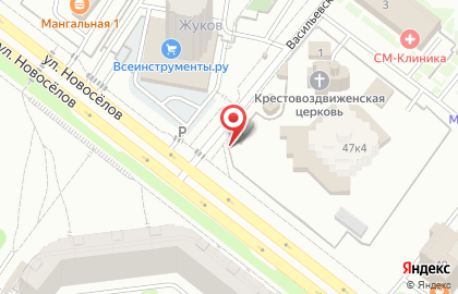 Продовольственный магазин Монастырские продукты на Васильевской улице на карте