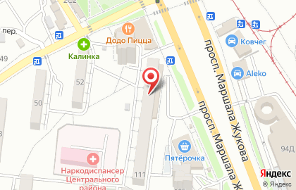 Волгоградский филиал Банкомат, КБ Петрокоммерц на проспекте Маршала Жукова, 111 на карте