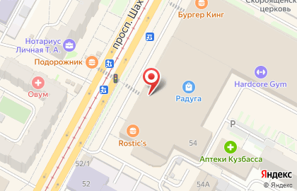 Банкомат Райффайзенбанк на проспекте Шахтёров на карте