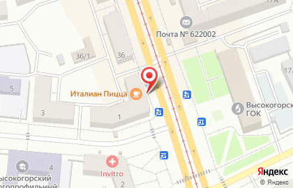 Продуктовый магазин Вечерний в Екатеринбурге на карте