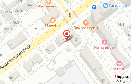 Ривьера на улице Машиностроителей на карте