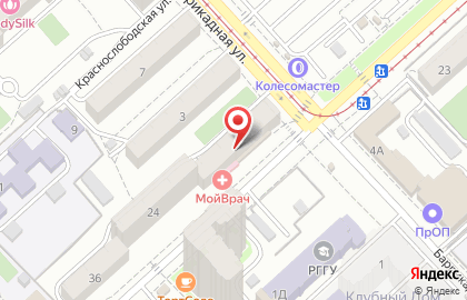 Многопрофильная клиника МойВрач на улице Циолковского на карте