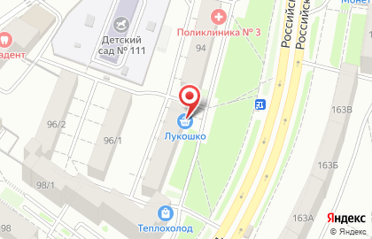 Продовольственный магазин Лукошко+ в Октябрьском районе на карте
