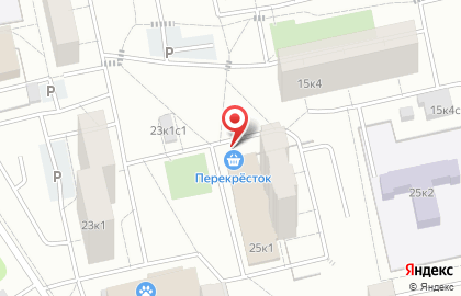 Супермаркет Перекрёсток на улице Генерала Тюленева, 25 к 1 на карте