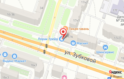Велосалон Lorak trade на улице Зубковой на карте