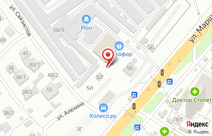 Шинный центр 5колесо в Краснооктябрьском районе на карте