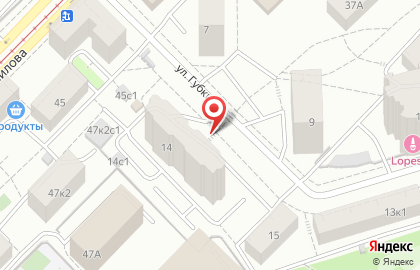 Киоск по продаже хлебобулочных изделий, Академический район на улице Губкина на карте