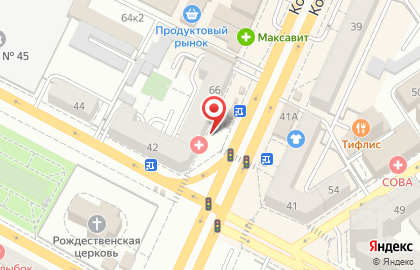 Кафе быстрого питания Робин Сдобин на Кольцовской улице на карте
