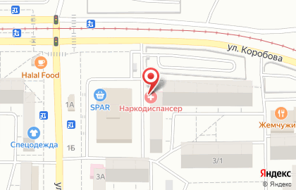Областной наркологический диспансер в Орджоникидзевском районе на карте