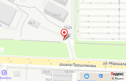 Шиномонтажная мастерская на улице Маршала Прошлякова на карте