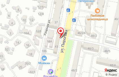 Супермаркет Магнит на улице Пирогова на карте