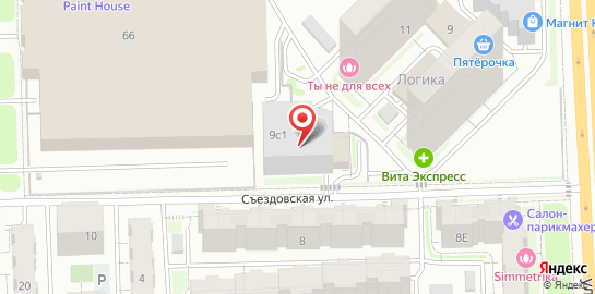 Автосервис Вилгуд на Съездовской улице на карте