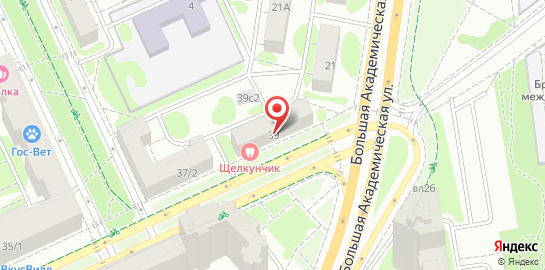 Стоматология Щелкунчик на улице Зои и Александра Космодемьянских на карте