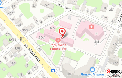 Родильный дом №5 в Ростове-на-Дону на карте