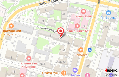 Владивостокская детская поликлиника №5 в Фрунзенском районе на карте
