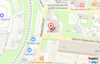 Агентство путешествий Приморский клуб на проспекте Красного Знамени на карте