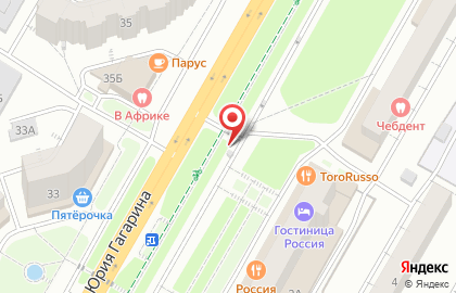 Автостоянка в Чебоксарах на карте