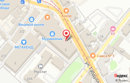 Сеть магазинов нижнего белья, ИП Борисова И.Е. на улице Габдуллы Тукая на карте