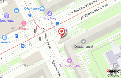 Продовольственный магазин на улице Ярослава Гашека на карте