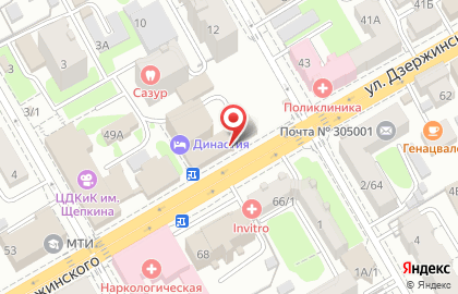 Ресторан Диканька на улице Дзержинского на карте