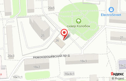 Клуб каратэ Восход в Новохорошевском проезде на карте