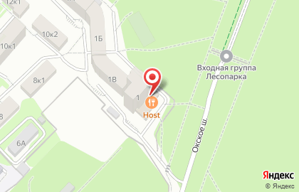 Парк на Окском шоссе на карте