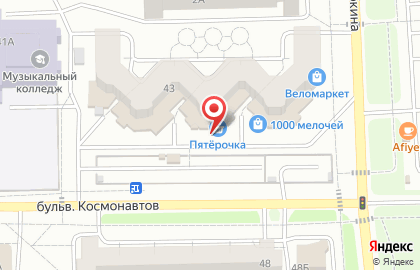 Салон штор Ажур на бульваре Космонавтов на карте