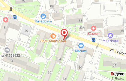 Супермаркет Пятёрочка на улице Героев Десантников на карте