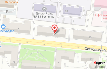 Магазин текстиля для дома Мадам поДушечка на Октябрьском проспекте на карте