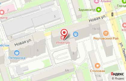 ИНВИТРО на улице Ленина на карте