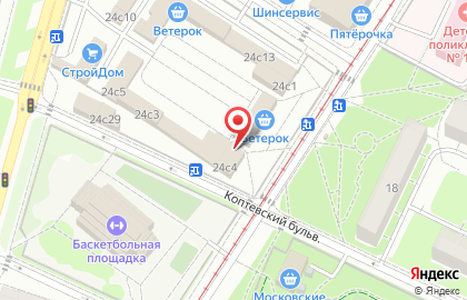Сеть булочных Каравай СВ на Коптевской улице на карте