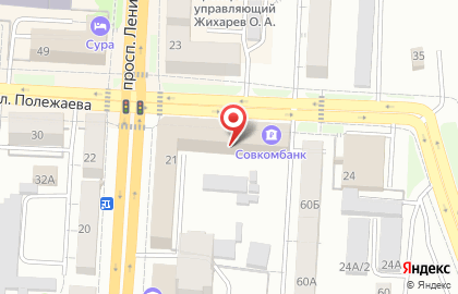 Банкомат Банк УРАЛСИБ на проспекте Ленина на карте
