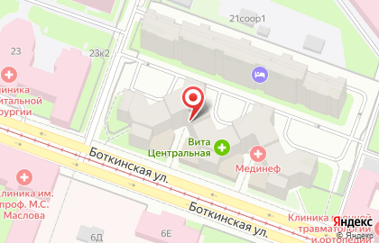 Ресторан быстрого питания Subway на Боткинской улице на карте