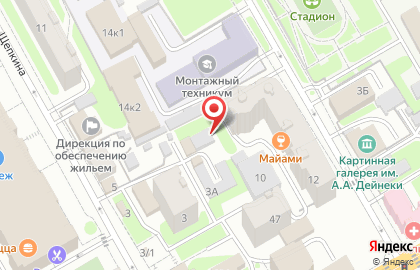 Шиномонтажная мастерская в Центральном районе на карте