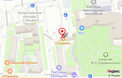 Магазин фастфудной продукции на Привокзальной площади, 1г на карте