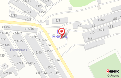 Заправочная станция Регион24 в Гаражном переулке на карте