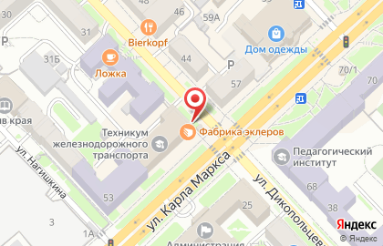 Киоск по продаже печатной продукции Союзпечать на улице Карла Маркса, 55/1 киоск на карте