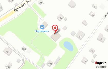 Шиномонтажная мастерская на Приозерском шоссе (Всеволожский район), 102в на карте