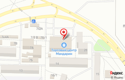 Супермаркет Мандарин в 1-ом микрорайоне на карте