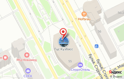 Клубы по месту жительства на бульваре Строителей на карте