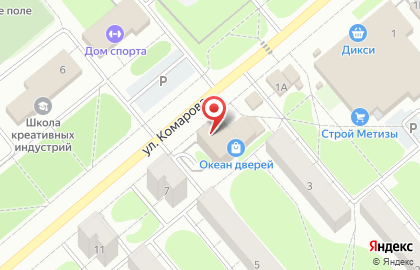 Агентство недвижимости Best на улице Комарова на карте
