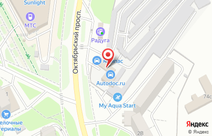 Автосервис АвтоЭлектрик на Октябрьском проспекте на карте