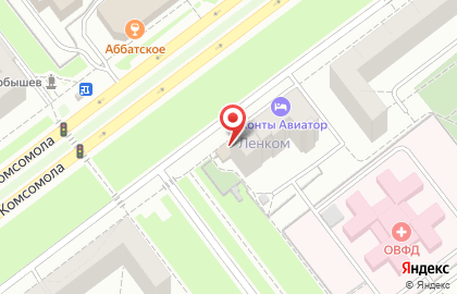 Супермаркет Магнит на проспекте Ленинского Комсомола на карте