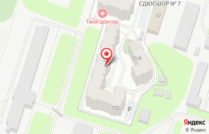 Бристоль на проспекте Строителей на карте