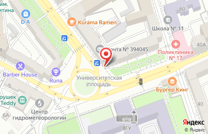 Кафе быстрого питания Робин Сдобин на Плехановской улице на карте