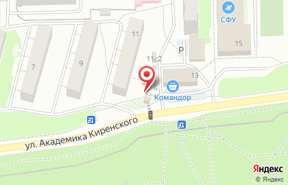 Кофейня Green Green на улице Академика Киренского на карте